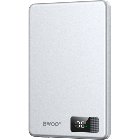 BWOO Magnetic Power Bank P75 Pd 20W 5000 Mah With Digital Display And USB-C Port black
