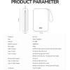 BWOO Power Bank P73 22.5W 20000 Mah With 2 built-In Cables 1 x USB-C 1 x Lightning black