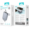 BWOO Power Bank P73 22.5W 20000 Mah With 2 built-In Cables 1 x USB-C 1 x Lightning black