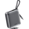 BWOO Power Bank P74 22.5W 10000 Mah With 2 built-In Cables 1 x USB-C 1 x Lightning black