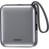 BWOO Power Bank P74 22.5W 10000 Mah With 2 built-In Cables 1 x USB-C 1 x Lightning black