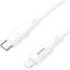 BWOO Silicone Cable X329CL 27W USB-C - Lightning 1m white