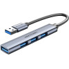 Vention Usb 3.0 To Usb 3.0/Usb 2.0*3 Mini Hub 0.15M Gray Metal Type - (CKOHB)