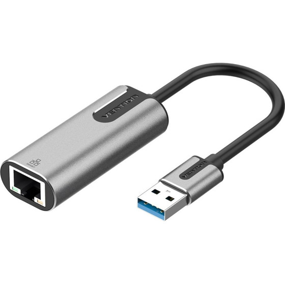 Vention Usb 3.0-A To Gigabit Ethernet Adapter Gray 0.15M Aluminum Alloy Type - (CEWHB)
