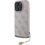 Guess 4G Charm Case For Iphone 16 Pro Max Tone On Tone Pink - (GUHCP16XGF4GCP)