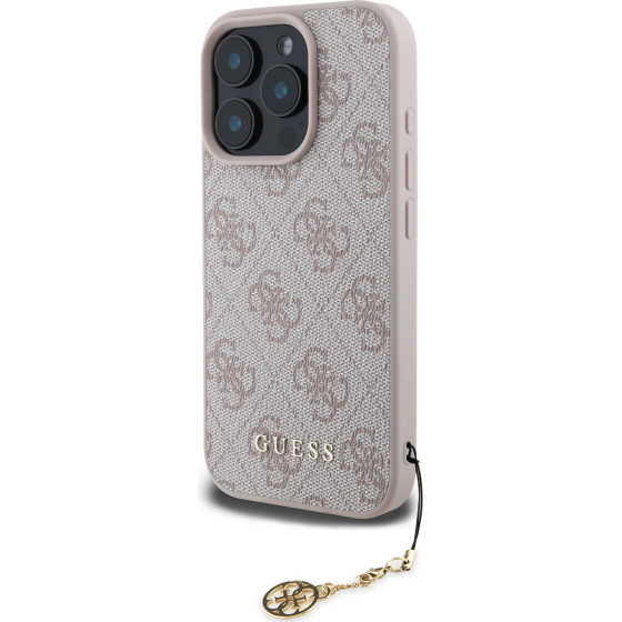 Guess 4G Charm Case For Iphone 16 Pro Max Tone On Tone Pink - (GUHCP16XGF4GCP)