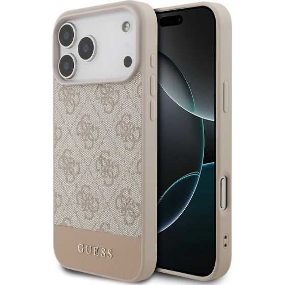 Guess Pu 4G Stripe Case For Iphone 17 Pro Max Pink - (GUHCP17XG4GLPI)