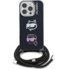 Karl Lagerfeld Iml Crossbody K&Ch Heads Case For Iphone 16 Pro Black - (KLHCP16LHCDHGFBK)