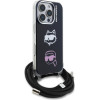 Karl Lagerfeld Iml Crossbody K&Ch Heads Case For Iphone 16 Pro Black - (KLHCP16LHCDHGFBK)