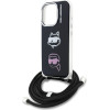 Karl Lagerfeld Iml Crossbody K&Ch Heads Case For Iphone 16 Pro Black - (KLHCP16LHCDHGFBK)