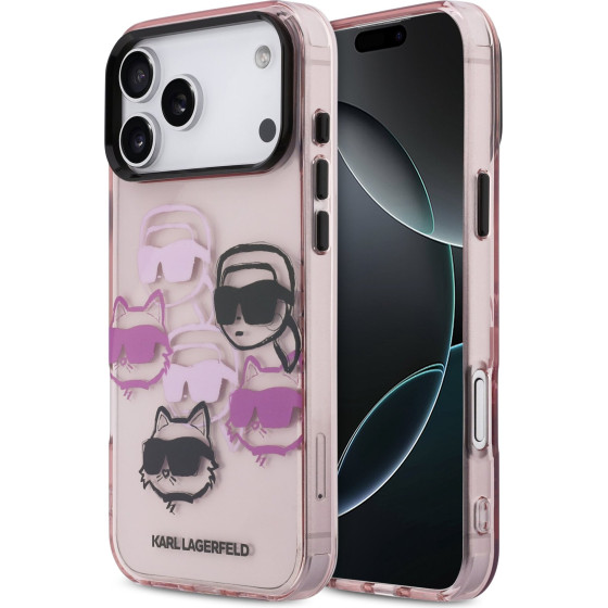 Karl Lagerfeld Iml Multi K&Ch Heads Case For Iphone 17 Pro Max Pink - (KLHCP17XHMCHKCOP)