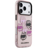 Karl Lagerfeld Iml Multi K&Ch Heads Case For Iphone 17 Pro Pink - (KLHCP17LHMCHKCOP)