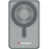 Verbatim Powerbank Charge n Go 10000mAh With Stand Magnetic Wireless Tft Display 2xUSB-C Cable Grey - (32272)