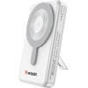 Verbatim Powerbank Charge n Go 10000mAh With Stand Magnetic Wireless Tft Display 2xUSB-C Cable Silve - (32273)