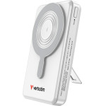 Verbatim Powerbank Charge n Go 10000mAh With Stand Magnetic Wireless Tft Display 2xUSB-C Cable Silve - (32273)