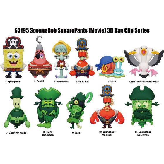 Monogram: The Spongebob Squarepants Movie: Search For Squarepants (Series1) (Blind Bag/Random) 3D Foam Bag Clips Figures (63195)