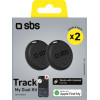SBS 2X Tracker Compatible With Apple Find My / Android Fing Hub Black - (TEFINDTAGAPGO2)