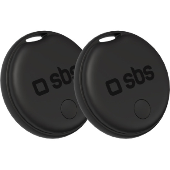SBS 2X Tracker Compatible With Apple Find My / Android Fing Hub Black - (TEFINDTAGAPGO2)