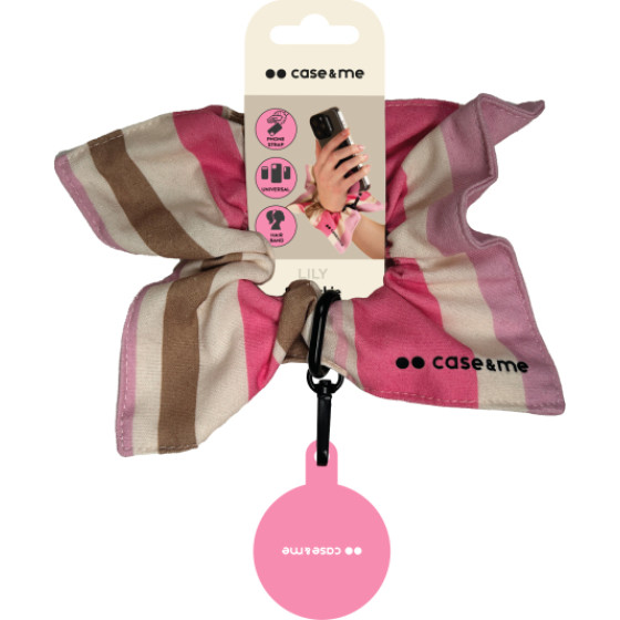SBS Case Me Wristband Fabric Bracelet For Phones Ivory Pink - (CMFABRICELBRAC)