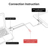 XP-Pen Hdmi �� USB-C & 2x Usb ��� �������� ���������, 1.5m, ����� - (SPE40)