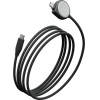 ENERGEA Cable Flow Duo Watch 2-in-1 USB-C to USB-C + Apple Watch charger 480 Mb/s 60W 1.5m black - (CBL-FLDWATCH-BLK)