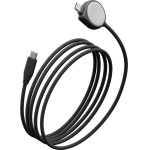 ENERGEA Cable Flow Duo Watch 2-in-1 USB-C to USB-C + Apple Watch charger 480 Mb/s 60W 1.5m black - (CBL-FLDWATCH-BLK)