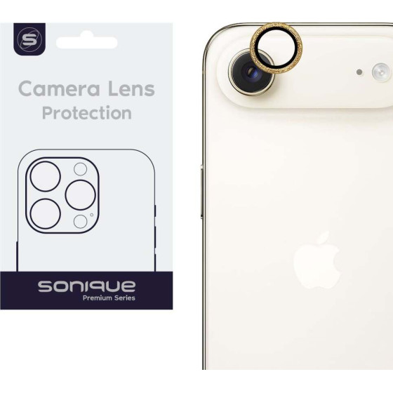 Sonique Camera Protection Glitter Lens Pro Apple iPhone 17 Air Gold