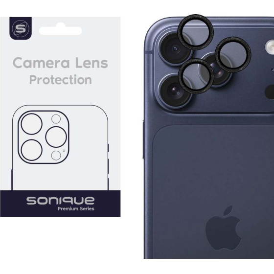 Sonique Camera Protection Glitter Lens Pro Apple iPhone 17 Pro / iPhone 17 Pro Max Black