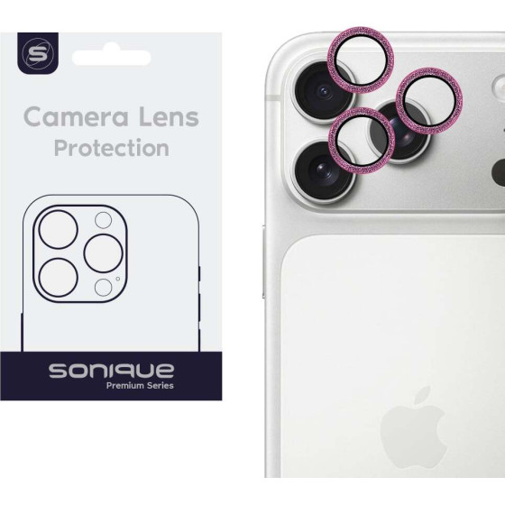 Sonique Camera Protection Glitter Lens Pro Apple iPhone 17 Pro / iPhone 17 Pro Max Pink
