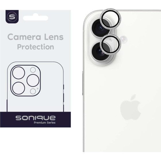 Sonique Camera Protection Glitter Lens Pro Apple iPhone 17 Silver