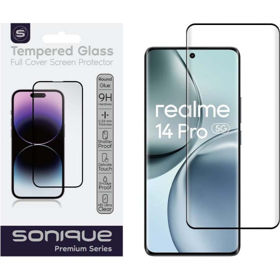 Sonique Curvy Glass Premium Series HD Full Cover 9H Realme Realme 14 Pro 5G �����