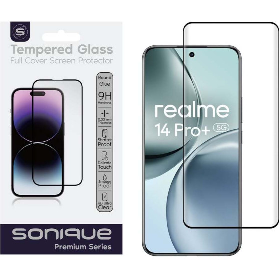 Sonique Curvy Glass Premium Series HD Full Cover 9H Realme Realme 14 Pro Plus 5G �����