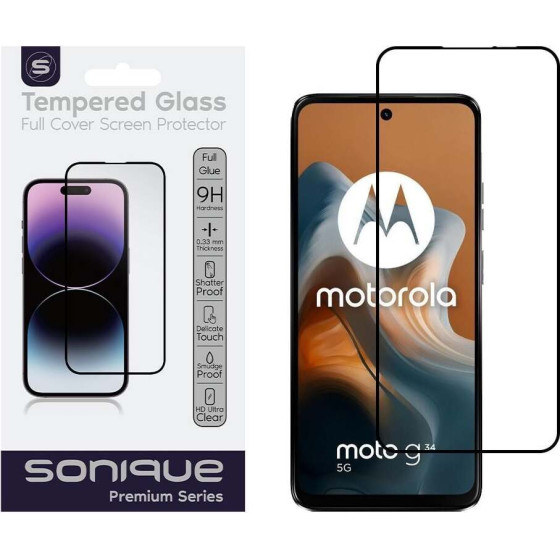 Sonique Hardy Glass Premium Series HD Full Cover 9H Motorola Moto G34 5G �����