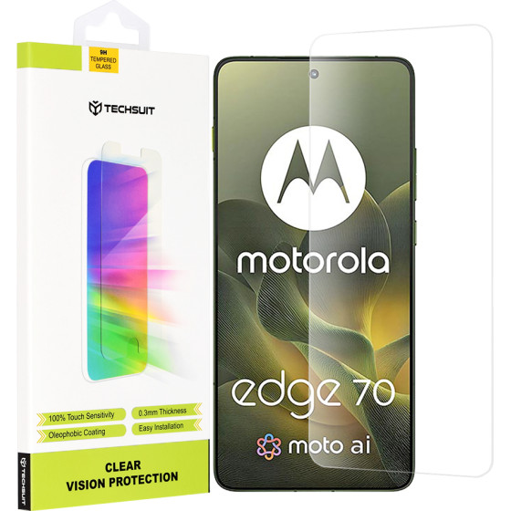 Techsuit - Clear Vision Glass - Motorola Edge 70 - Transparent