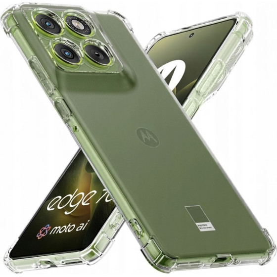 Techsuit - Shockproof Clear Silicone - Motorola Edge 70 - Clear