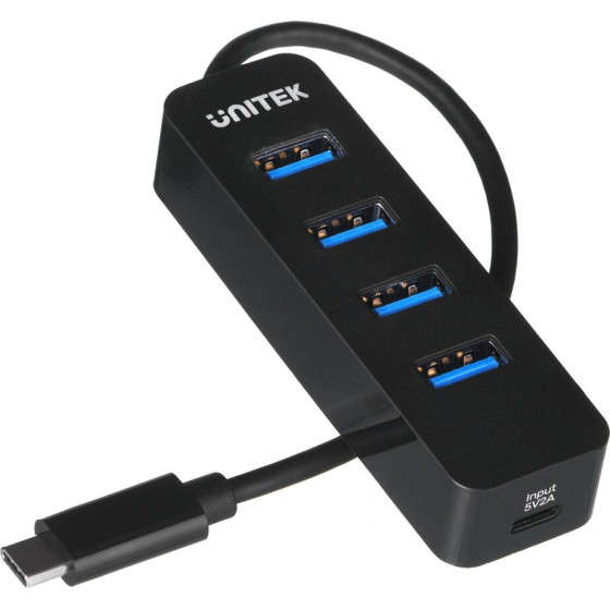 UNITEK HUB USB-C 4XUSB-A 3.1, ACTIVE, 10 WATT,H1117B - (H1117B)
