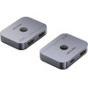 Vention 2-Port Bi-Directional 8K HDMI Switcher Gray Aluminium Alloy Type - (AKPH0)