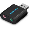 Vention USB External Sound Card Black Metal Type - (VAB-S17-B)