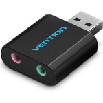 Vention USB External Sound Card Black Metal Type - (VAB-S17-B)