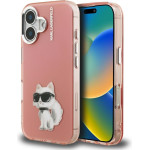 Karl Lagerfeld Case IML Aquarelle Choupette & Logo for iPhone 16 pink - (KLHCP16SHMCHAQP)