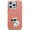 Karl Lagerfeld Case IML Aquarelle Choupette & Logo for iPhone 16 Pro Max pink - (KLHCP16XHMCHAQP)
