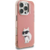 Karl Lagerfeld Case IML Aquarelle Choupette & Logo for iPhone 16 Pro pink - (KLHCP16LHMCHAQP)