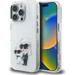Karl Lagerfeld Case IML Aquarelle Karl & Choupette & Logo for iPhone 16 Pro white - (KLHCP16LHMKCAQH)