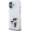 Karl Lagerfeld Case IML Aquarelle Karl & Choupette & Logo for iPhone 16 white - (KLHCP16SHMKCAQH)