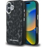 Karl Lagerfeld Case IML Leopard Pattern MagSafe for iPhone 16 black - (KLHMP16SHDLEOICK)