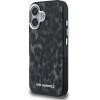 Karl Lagerfeld Case IML Leopard Pattern MagSafe for iPhone 16 black - (KLHMP16SHDLEOICK)