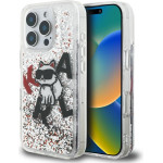Karl Lagerfeld Case Liquid Glitter Choupette Logo for iPhone 16 Pro Max transparent - (KLHCP16XLCHSCTDT)