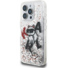 Karl Lagerfeld Case Liquid Glitter Choupette Logo for iPhone 16 Pro Max transparent - (KLHCP16XLCHSCTDT)
