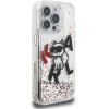 Karl Lagerfeld Case Liquid Glitter Choupette Logo for iPhone 16 Pro Max transparent - (KLHCP16XLCHSCTDT)