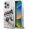 Karl Lagerfeld Case Liquid Glitter Choupette Logo for iPhone 16 Pro transparent - (KLHCP16LLCHSCTDT)